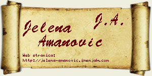 Jelena Amanović vizit kartica